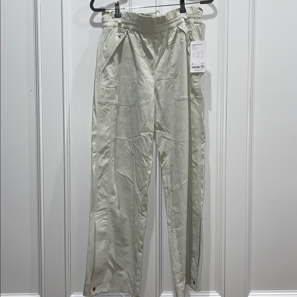 Athleta Trekkie High Rise Parachute Pant Sz 8 Mint Green Paperbag Waist Pull NWT - Picture 6 of 14